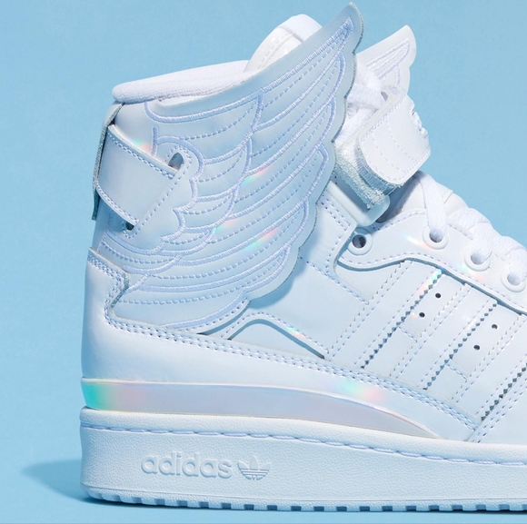 NWT Adidas x Jeremy Scott Cloud White Opal Wings 4.0 Forum Hi 10.5 - Picture 4 of 13